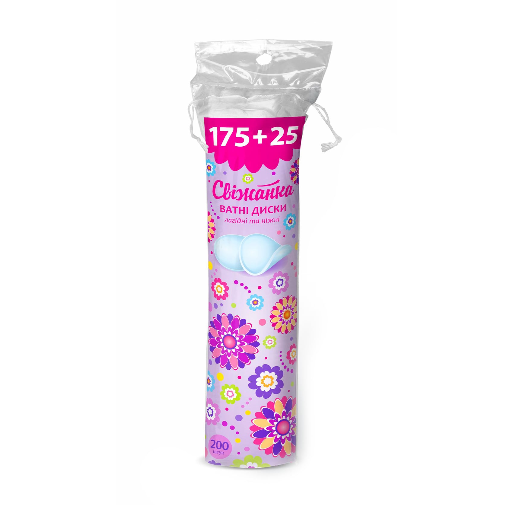 Ватні диски Свіжанка, 175+25 шт